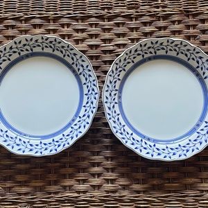 2 Wedgewood Scandic Blue Oslo Salad Plates 8.25”